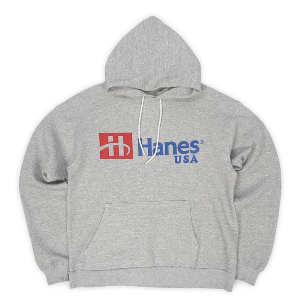 画像1: 90's Hanes コーポレートロゴ スウェットパーカー "MADE IN USA" (1)