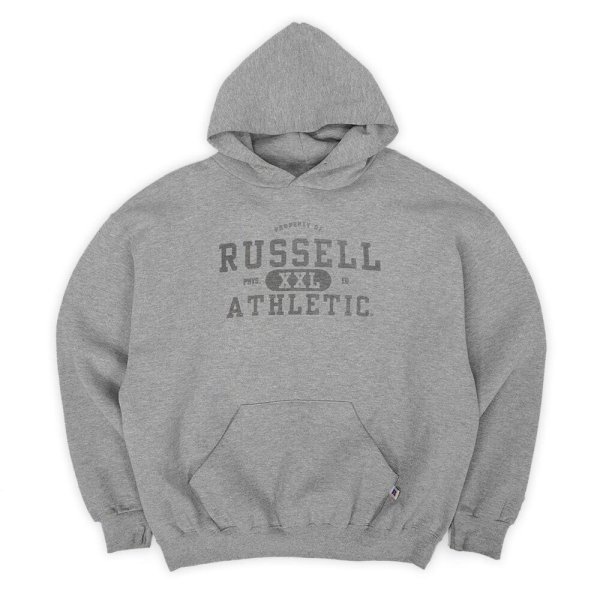 画像1: 90-00's RUSSELL コーポレートロゴ スウェットパーカー "Hether Gray" (1)