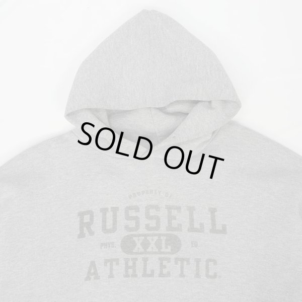 画像2: 90-00's RUSSELL コーポレートロゴ スウェットパーカー "Hether Gray" (2)