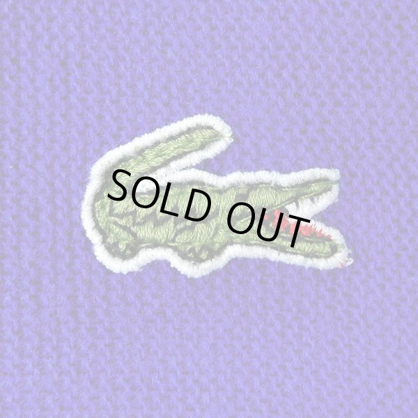 画像3: 90's LACOSTE アクリルカーディガン "BLUE / MADE IN USA" (3)