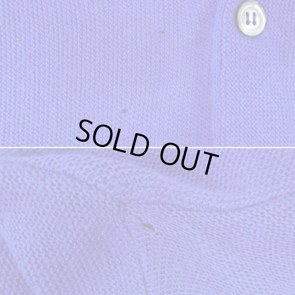 画像4: 90's LACOSTE アクリルカーディガン "BLUE / MADE IN USA" (4)