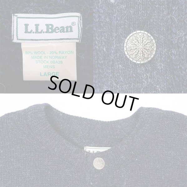 画像3: 80's L.L.Bean バーズアイ柄 ヘンリーネック ウールニット "MADE IN NORWAY" (3)