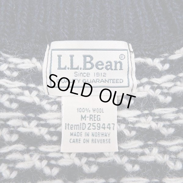 画像3: L.L.BEAN バーズアイ柄 ウールニット "MADE IN NORWAY" (3)