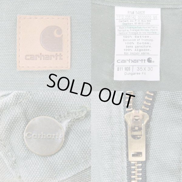 画像3: 00's Carhartt ダックペインターパンツ "OLIVE" (3)