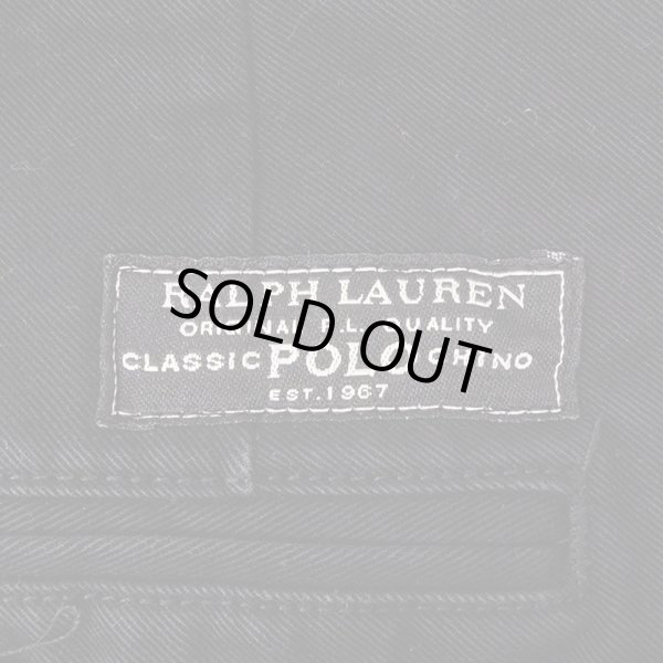 画像3: 00's Polo Ralph Lauren ノータック チノトラウザー “BLACK” (3)