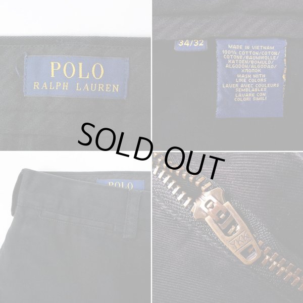 画像4: 00's Polo Ralph Lauren ノータック チノトラウザー “BLACK” (4)