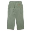 画像2: 00's Carhartt ダックペインターパンツ "W34 L30 / MOSS GREEN" (2)