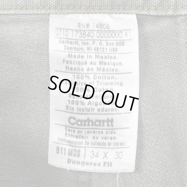 画像3: 00's Carhartt ダックペインターパンツ "W34 L30 / MOSS GREEN" (3)
