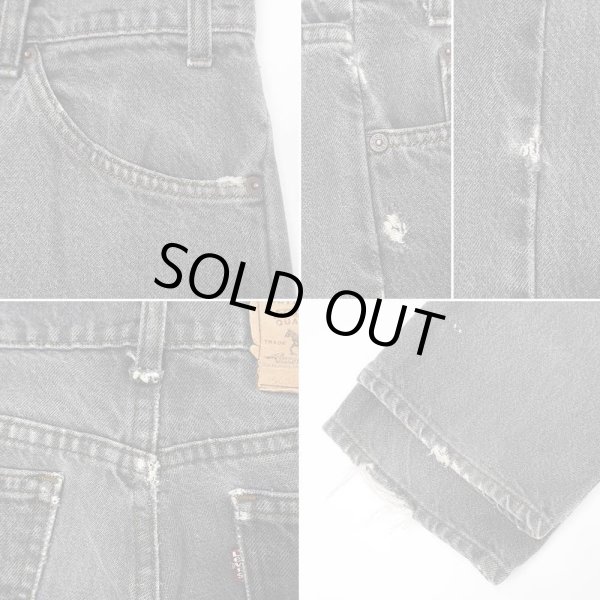 画像6: Late 80's Levi's 505-0259 先染めブラックデニムパンツ "MADE IN USA / W34 L32" (6)