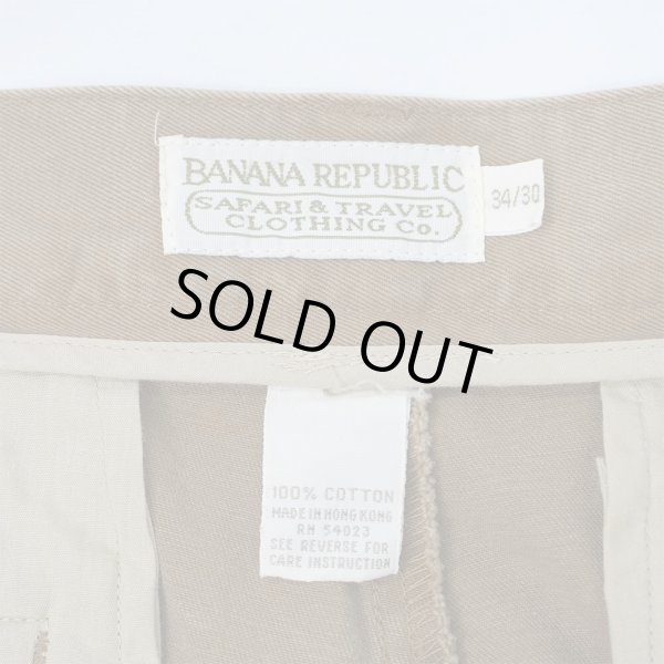 画像3: 80-90's Banana Republic 2タック チノトラウザー "W34 L30" (3)