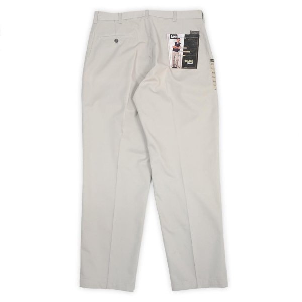 画像2: 00's Lee 2タック チノトラウザー "DEADSTOCK / IVORY / W36 L30" (2)