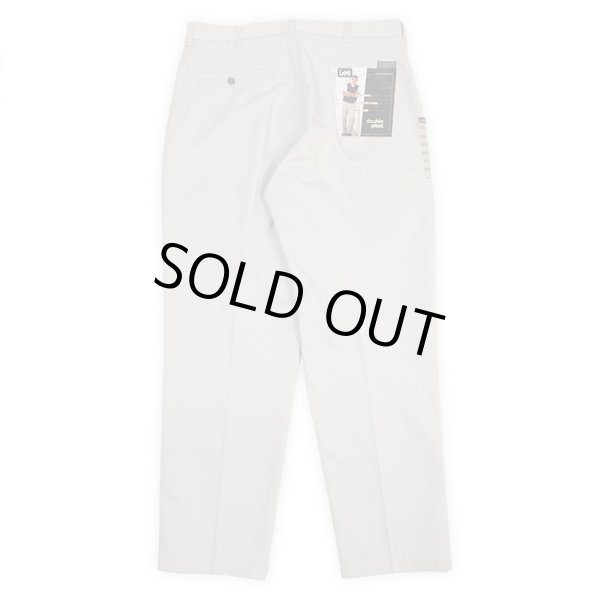 画像2: 00's Lee 2タック チノトラウザー "DEADSTOCK / IVORY / W36 L30" (2)