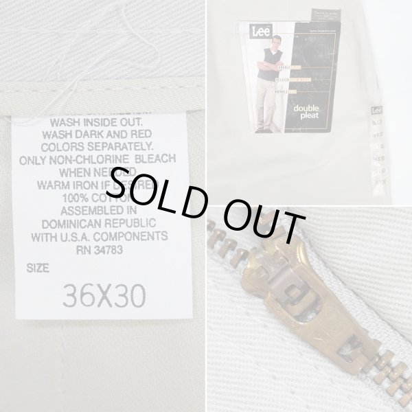 画像3: 00's Lee 2タック チノトラウザー "DEADSTOCK / IVORY / W36 L30" (3)