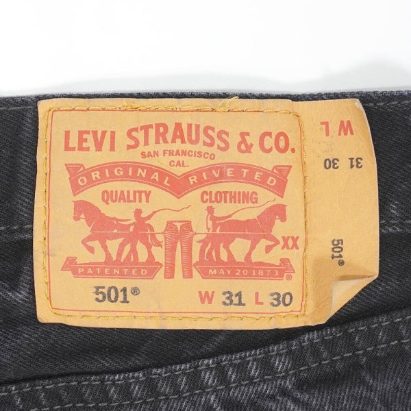 画像3: 00's Levi's 501 ブラックデニムパンツ "W31 L30" (3)