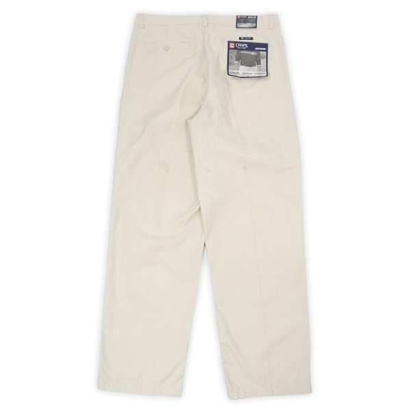 画像2: 00's CHAPS 2タック チノトラウザー “OFF WHITE / W34 L32” (2)