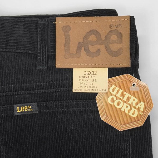 画像3: 80's Lee 200-2801 コーデュロイパンツ "BLACK / MADE IN USA / DEADSTOCK" (3)