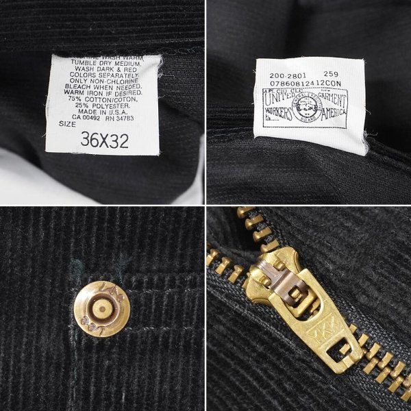 画像4: 80's Lee 200-2801 コーデュロイパンツ "BLACK / MADE IN USA / DEADSTOCK" (4)