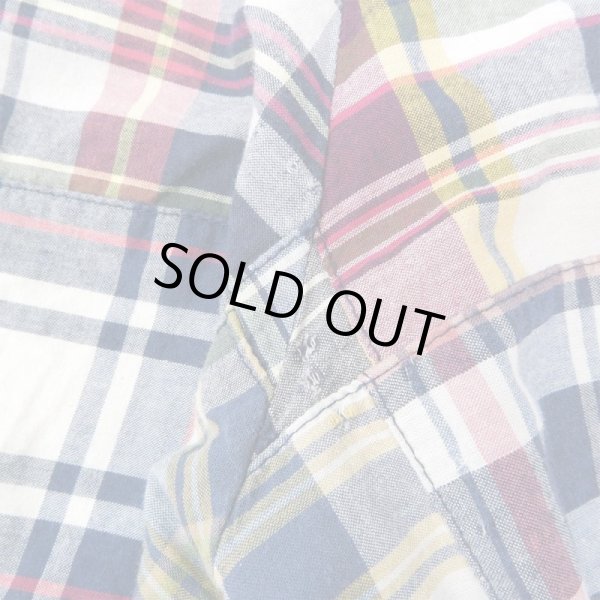 画像4: 90's Polo Ralph Lauren マドラスチェック柄 パッチワークショーツ (4)