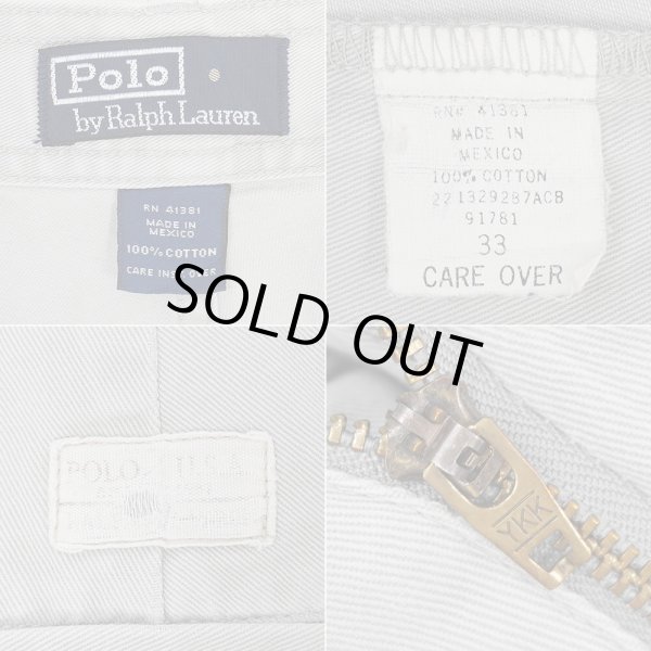 画像3: 90's Polo Ralph Lauren チノカーゴショーツ "W33 / Light Gray" (3)