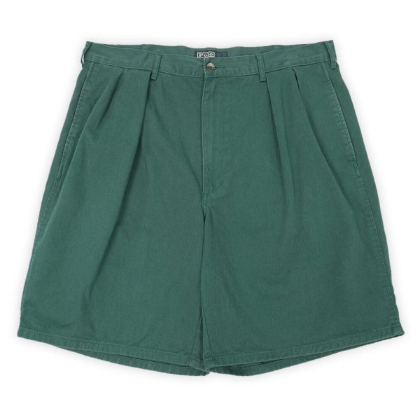 画像1: Early 90's Polo Ralph Lauren 2タック チノショーツ “GREEN / 初期タグ” (1)