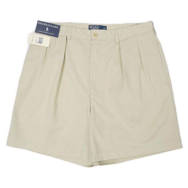 画像1: 90's Polo Ralph Lauren 2タック チノショーツ "ANDREW SHORT / LIGHT BEIGE / DEADSTOCK" (1)
