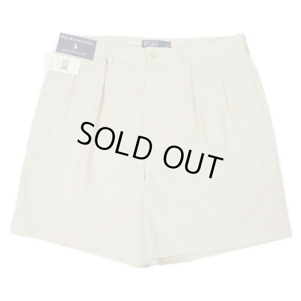 画像1: 90's Polo Ralph Lauren 2タック チノショーツ "ANDREW SHORT / LIGHT BEIGE / DEADSTOCK" (1)