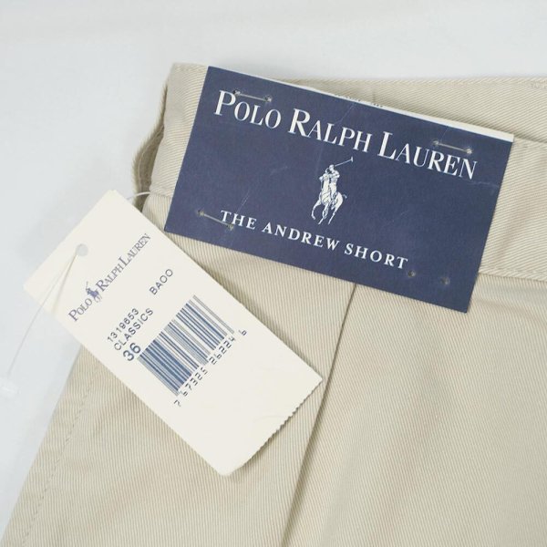 画像3: 90's Polo Ralph Lauren 2タック チノショーツ "ANDREW SHORT / LIGHT BEIGE / DEADSTOCK" (3)