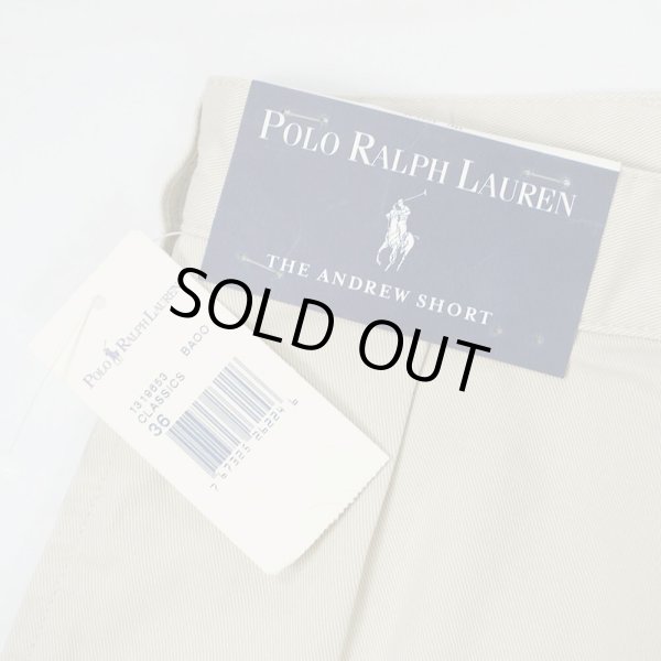 画像3: 90's Polo Ralph Lauren 2タック チノショーツ "ANDREW SHORT / LIGHT BEIGE / DEADSTOCK" (3)