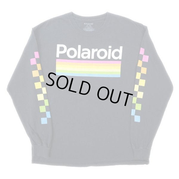 画像1: 00's Polaroid L/S ロゴプリント Tシャツ (1)