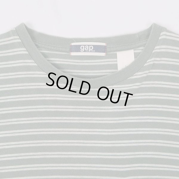 画像3: Early 00's OLD GAP マルチボーダー柄 ポケットTシャツ (3)