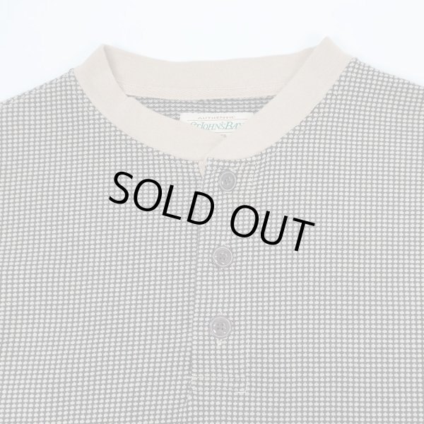 画像3: 90's ST JOHN'S BAY ヘンリーネックカットソー "BEIGH×BLACK" (3)