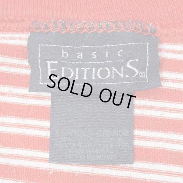 画像2: 90's BASIC EDITIONS マルチボーダーTシャツ (2)