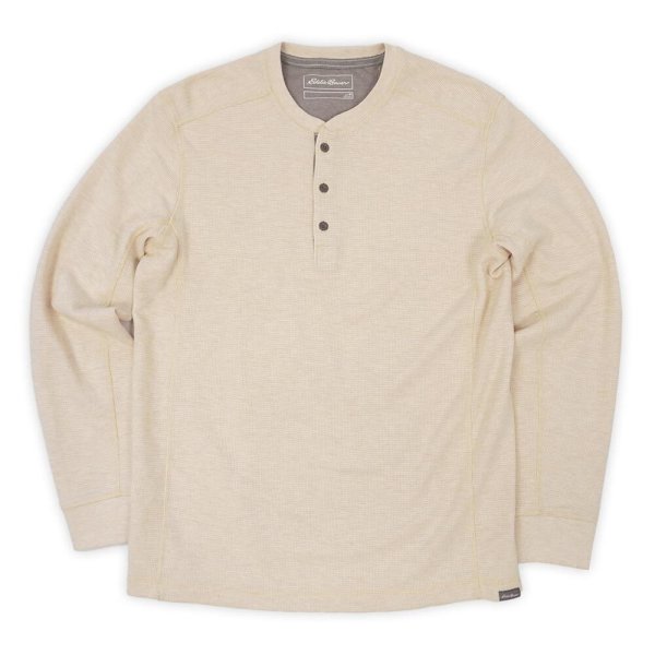 画像1: 00's Eddie Bauer ヘンリーネック サーマルカットソー (1)