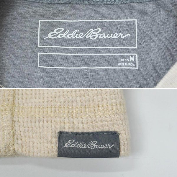 画像2: 00's Eddie Bauer ヘンリーネック サーマルカットソー (2)