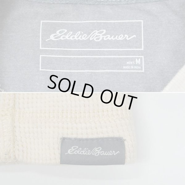 画像2: 00's Eddie Bauer ヘンリーネック サーマルカットソー (2)