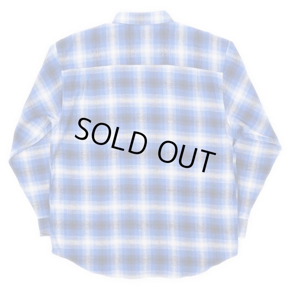 画像2: 90's FADED GROLY オンブレチェック柄 フランネルシャツ “DEADSTOCK” (2)