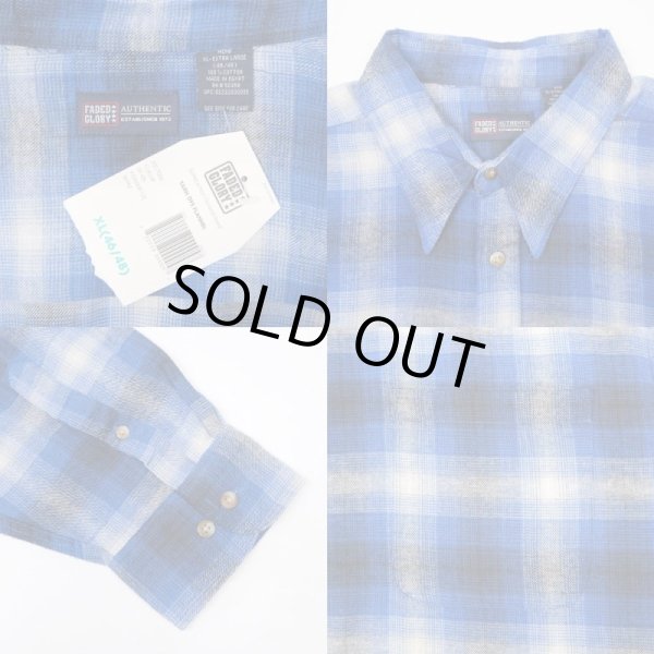 画像3: 90's FADED GROLY オンブレチェック柄 フランネルシャツ “DEADSTOCK” (3)