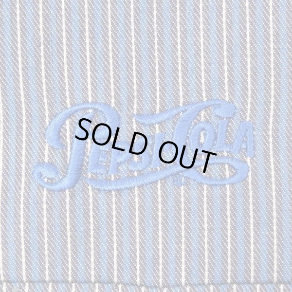 画像3: 00's PEPSI-COLA マルチストライプ柄 ワークシャツ (3)