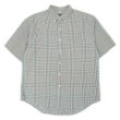 画像1: 90's LANDS' END S/S シアサッカー ボタンダウンシャツ “PLAID” (1)