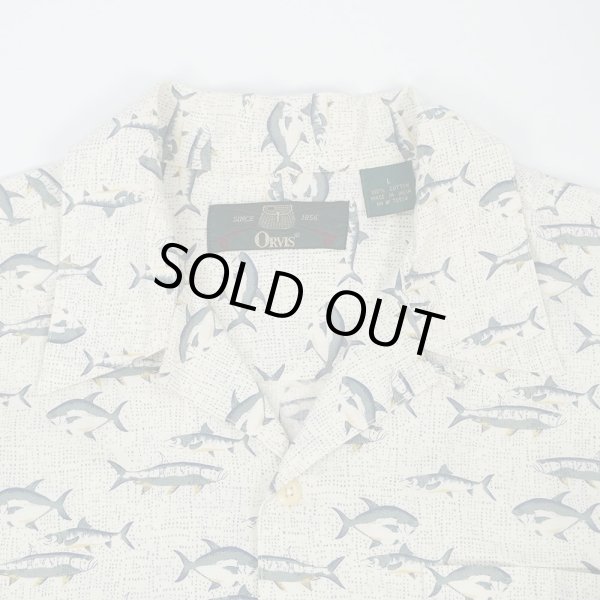 画像3: 90's ORVIS S/S 総柄 オープンカラーシャツ (3)