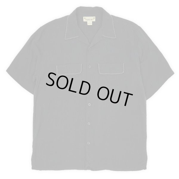 画像1: 00's PARADISE COVES S/S オープンカラー シルクシャツ "BLACK" (1)