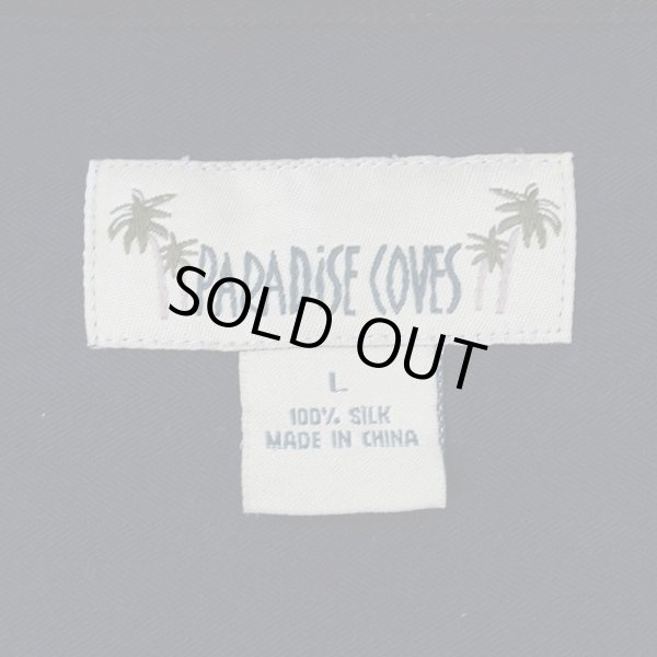 画像2: 00's PARADISE COVES S/S オープンカラー シルクシャツ "BLACK" (2)