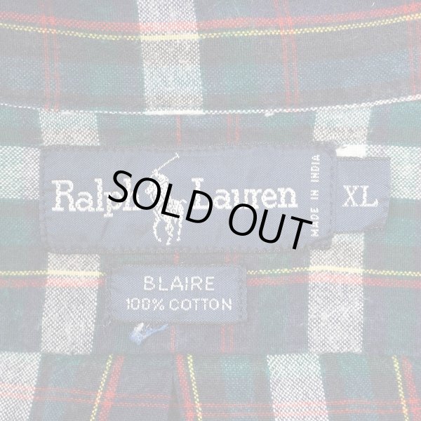 画像2: 90's Polo Ralph Lauren フランネル ボタンダウンシャツ "BLAIRE" (2)