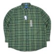 画像1: 90's TOWNCRAFT フランネル ボタンダウンシャツ "DEADSTOCK / Green Plaid" (1)