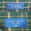 画像2: 90's TOWNCRAFT フランネル ボタンダウンシャツ "DEADSTOCK / Green Plaid" (2)