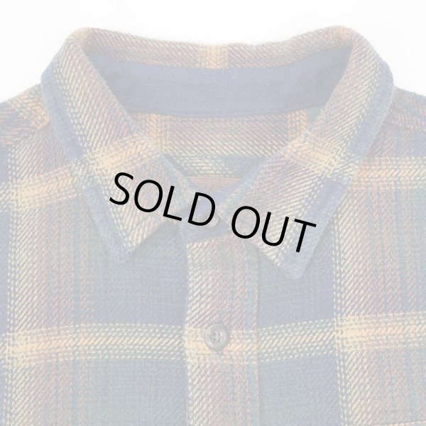 画像3: 00's ORVIS ヘビーネルシャツ "Navy × Brown Plaid" (3)