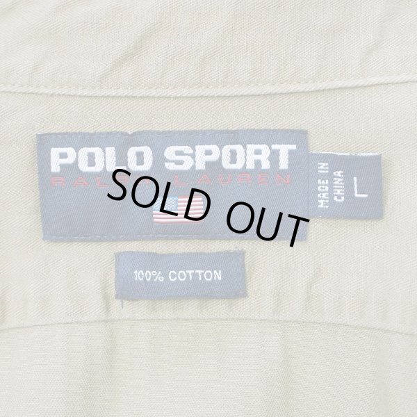 画像2: 90's POLO SPORT ヘリンボーンツイル ワークシャツ (2)