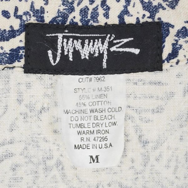 画像2: 80-90's JIMMY'S S/S 総柄 オープンカラーシャツ “MADE IN USA” (2)
