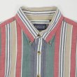 画像3: 90's LANDS' END マルチストライプ柄 S/S ボタンダウンシャツ (3)