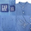 画像3: 90's OLD GAP インディゴ染め バンドカラーシャツ (3)